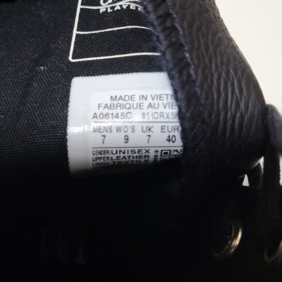 Converse Chuck 70 De Luxe Heel Leather Hi Platform A06145C Black Leather Boots 9 - Picture 8 of 9